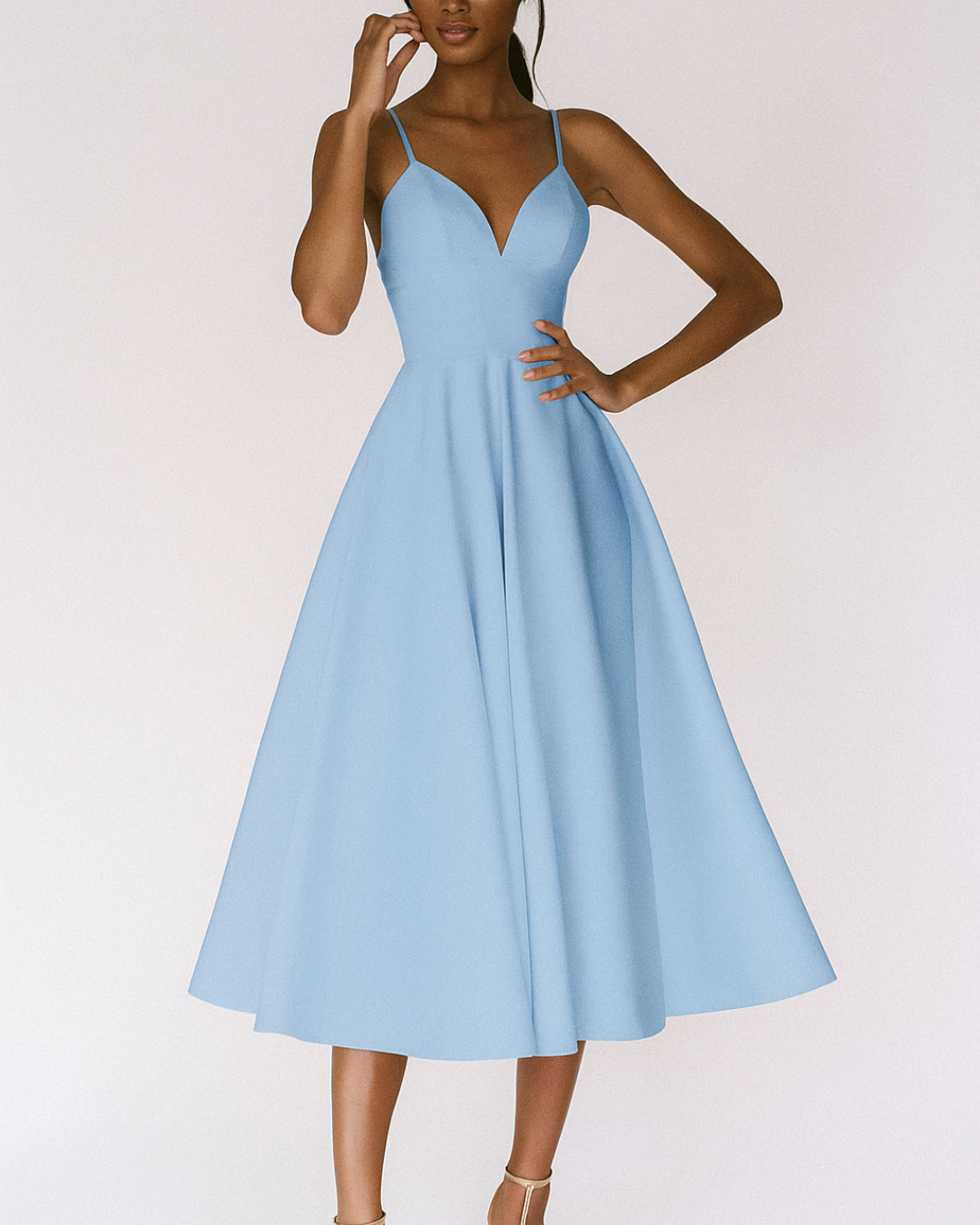 Maya | Women Wedding Guest Strappy Midi Dress