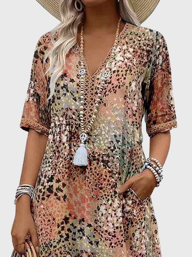 Tessa | Women Elegant Printed Midi Dress