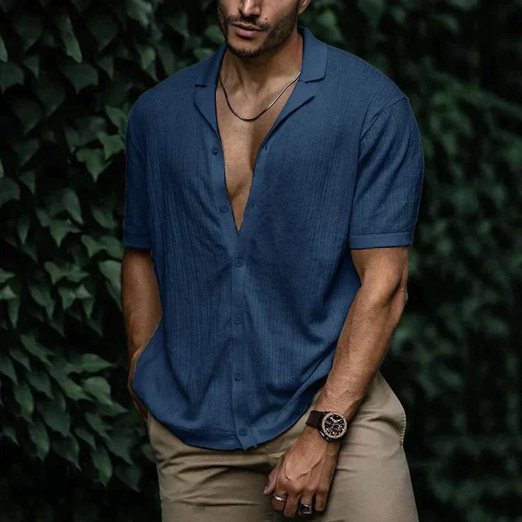 Kieran | Men Casual Short Sleeve Button Shirt