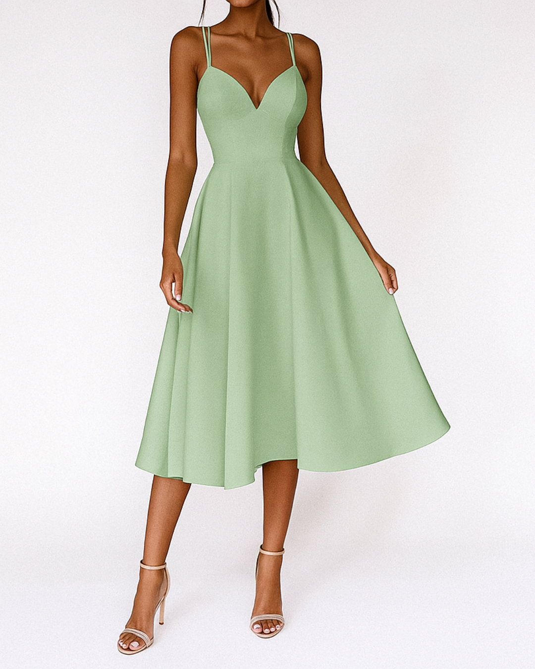Maya | Women Wedding Guest Strappy Midi Dress