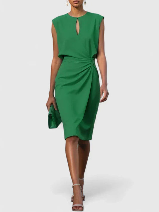 Alice | Women Sophisticated Ruched Midi Dress
