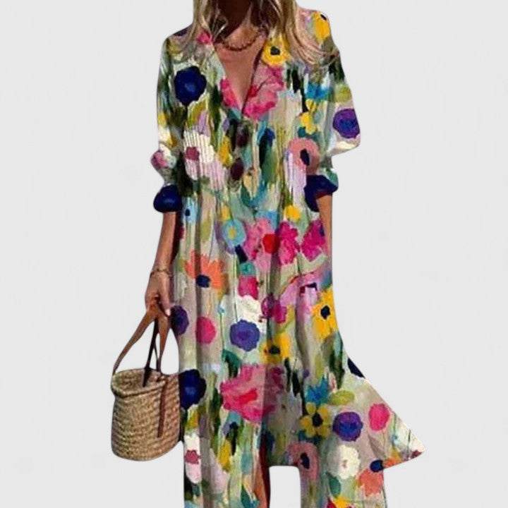 Faye | Women Elegant Floral Boho Dress