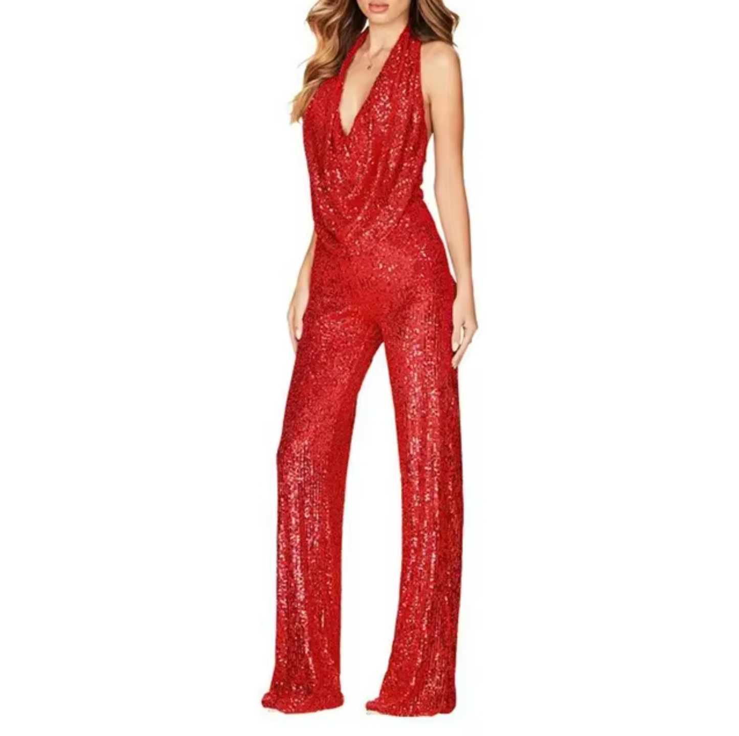 Isabelle | Women Sequin Halter Neck Jumpsuit
