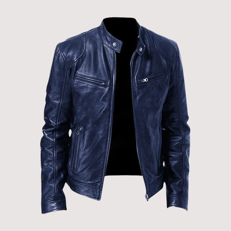 Adam | Men Classic Zip-Up Moto Jacket
