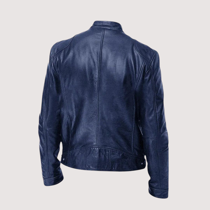 Adam | Men Classic Zip-Up Moto Jacket