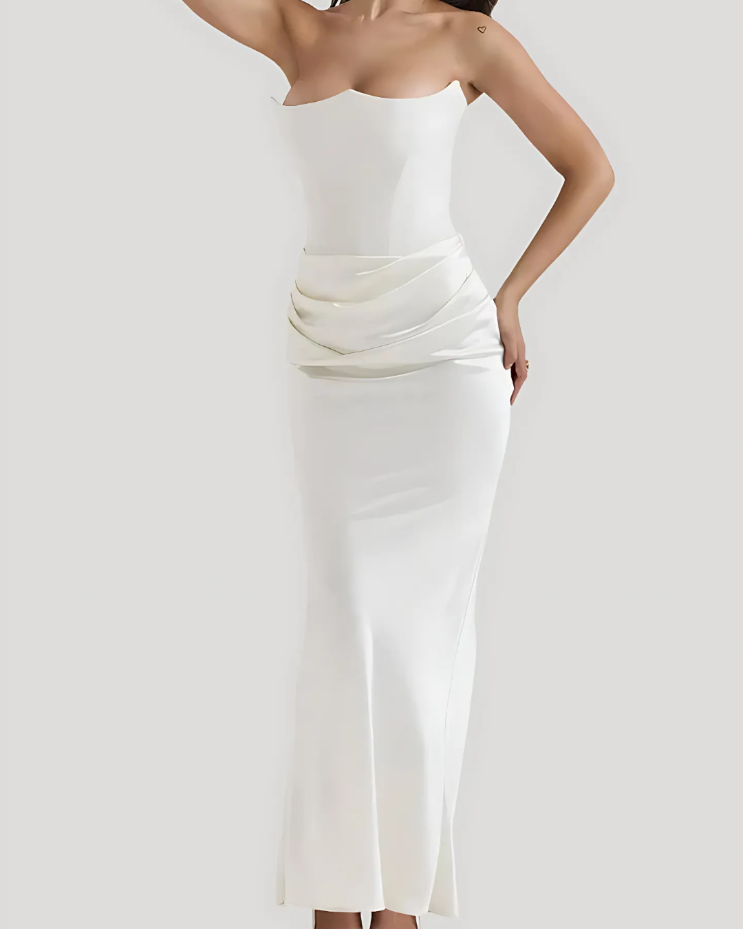 Beatrice | Women Wedding Guest Draped Maxi Dress