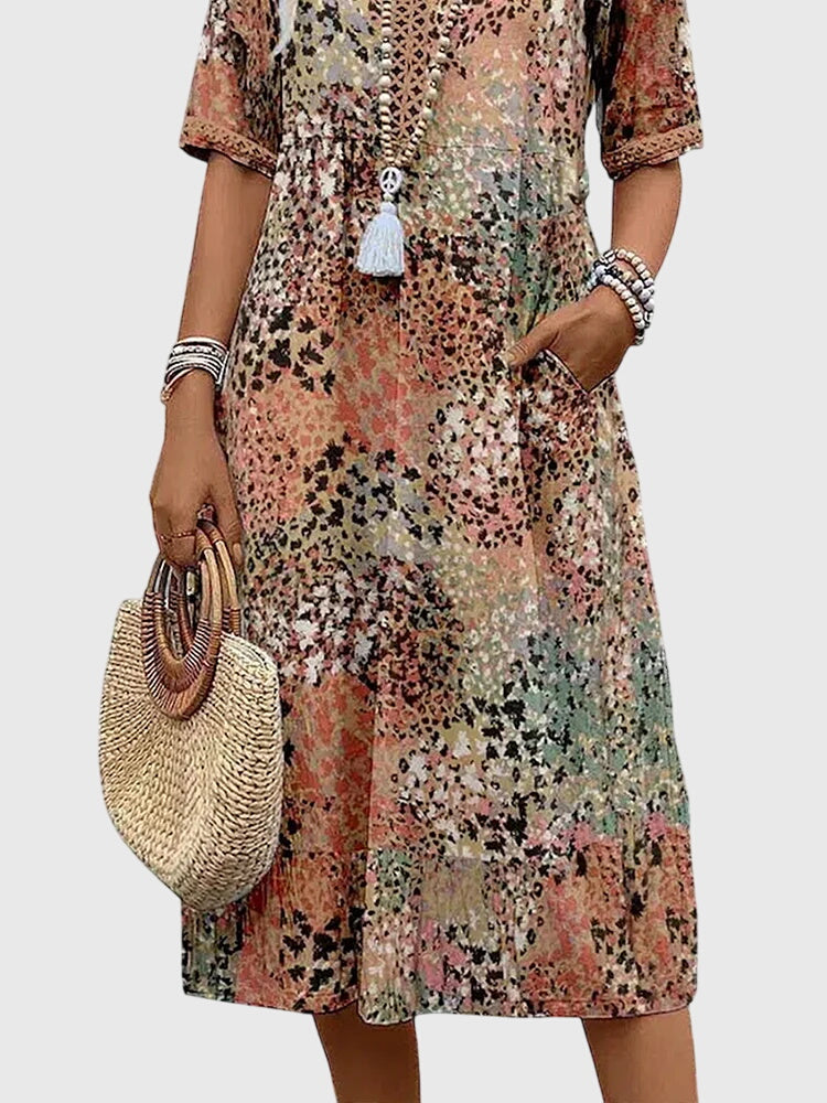Tessa | Women Elegant Printed Midi Dress