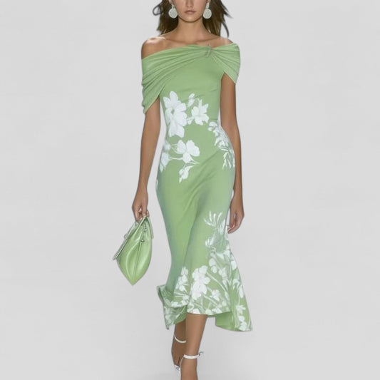 Lucy | Women Elegant Floral Midi Dress