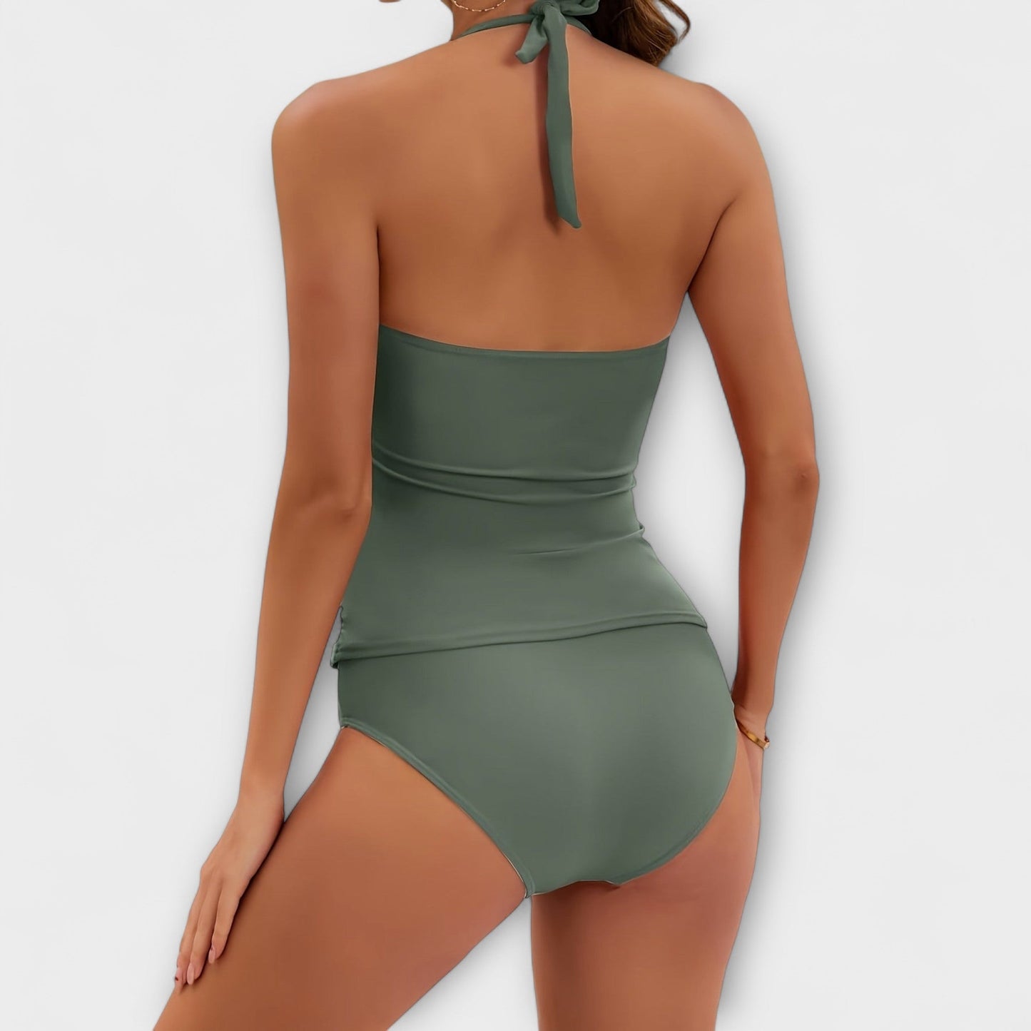 Bella | Women’s Solid Halter Two-Piece Swimsuit