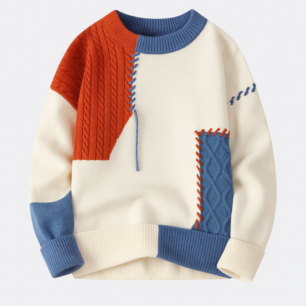 Harry | Men Arty Patch Crewneck Sweater