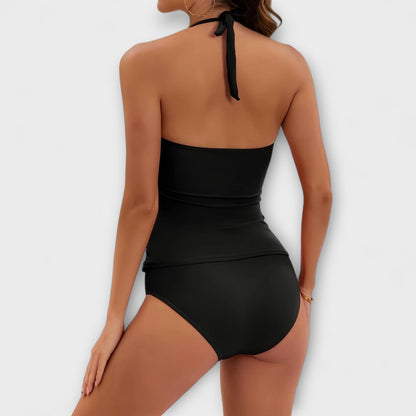 Bella | Women’s Solid Halter Two-Piece Swimsuit
