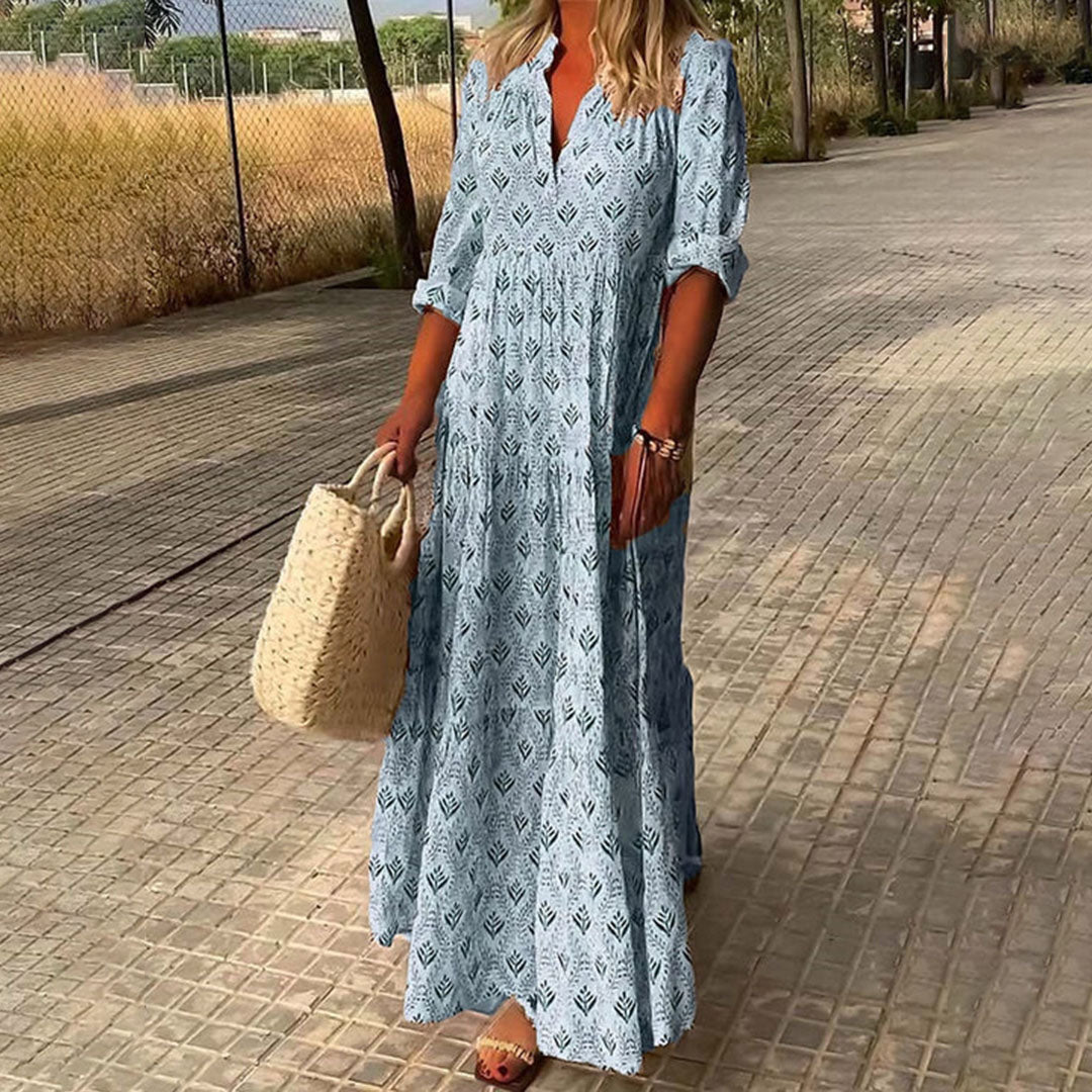 Gabriella | Women Long Sleeve Summer Boho Print Dress