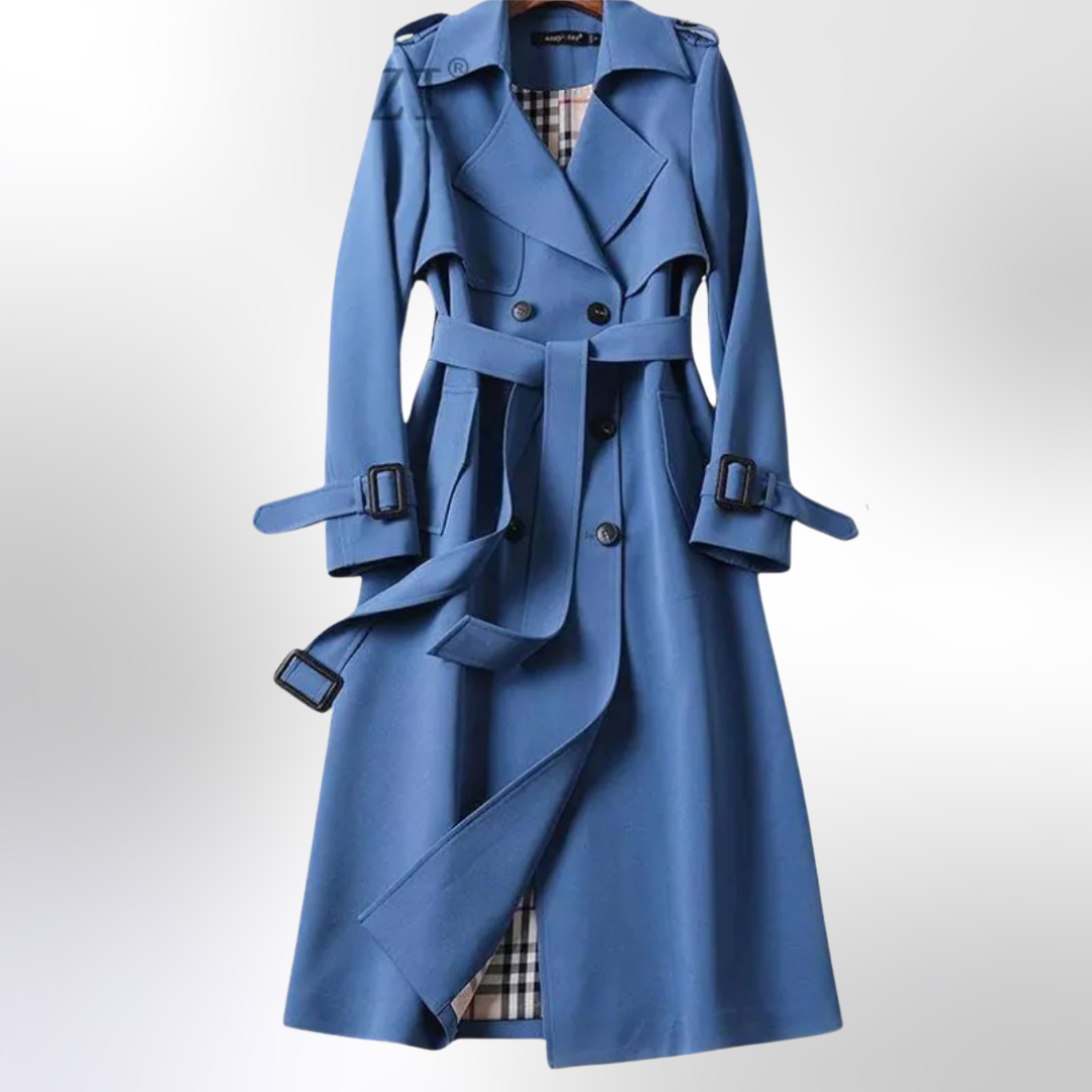 Julia | Women Classic Belted Long Trench Coat