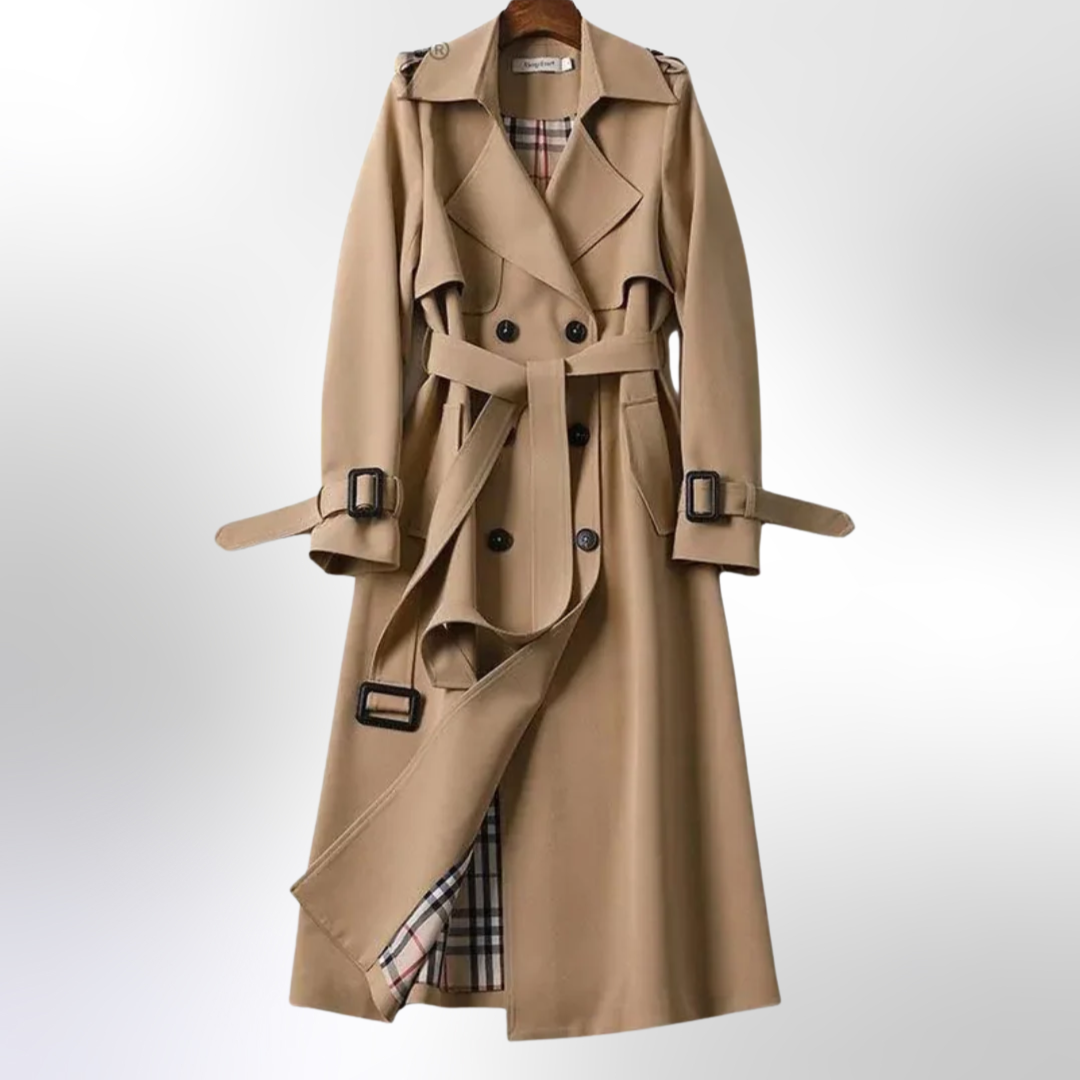 Julia | Women Classic Belted Long Trench Coat