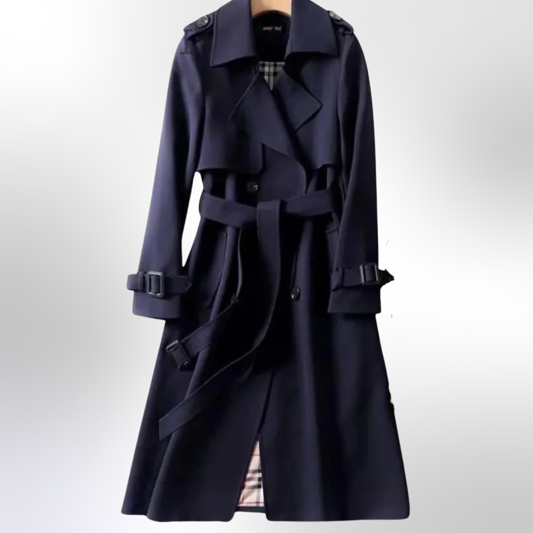 Julia | Women Classic Belted Long Trench Coat