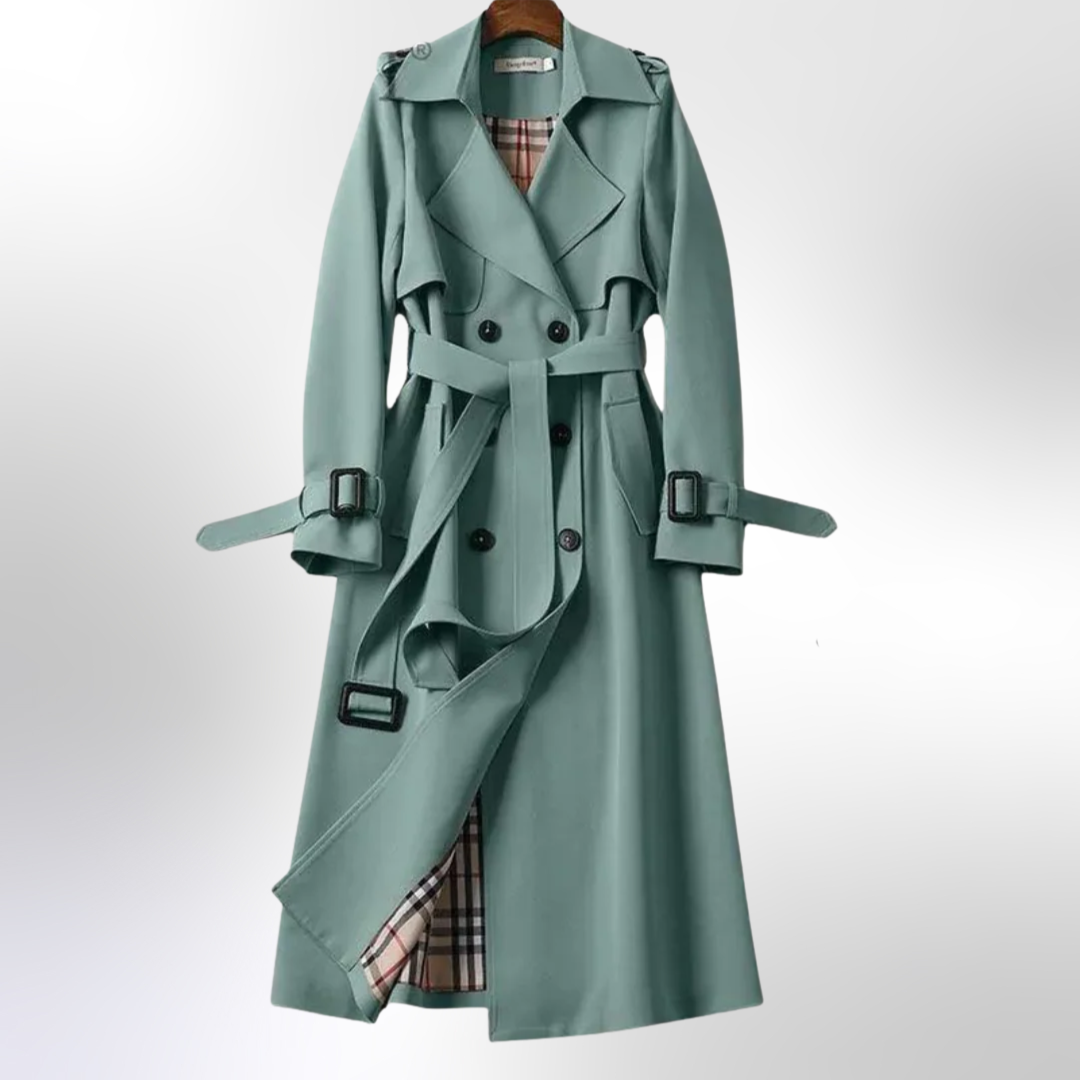 Julia | Women Classic Belted Long Trench Coat