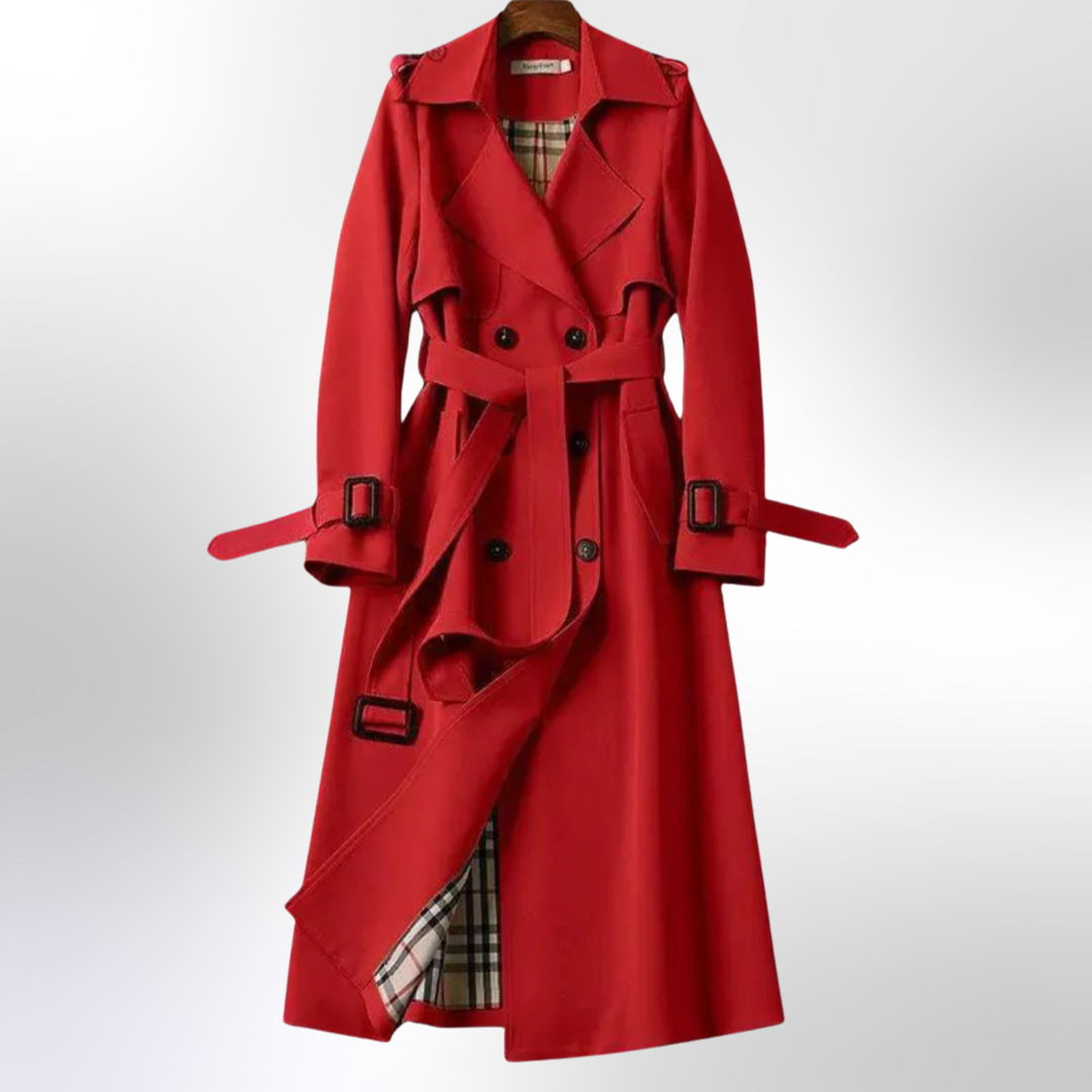 Julia | Women Classic Belted Long Trench Coat
