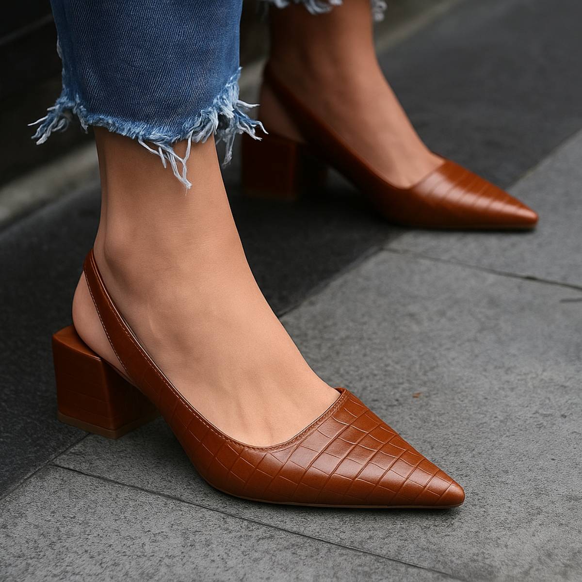 Claire | Women Pointed Toe Block Heel Shoes