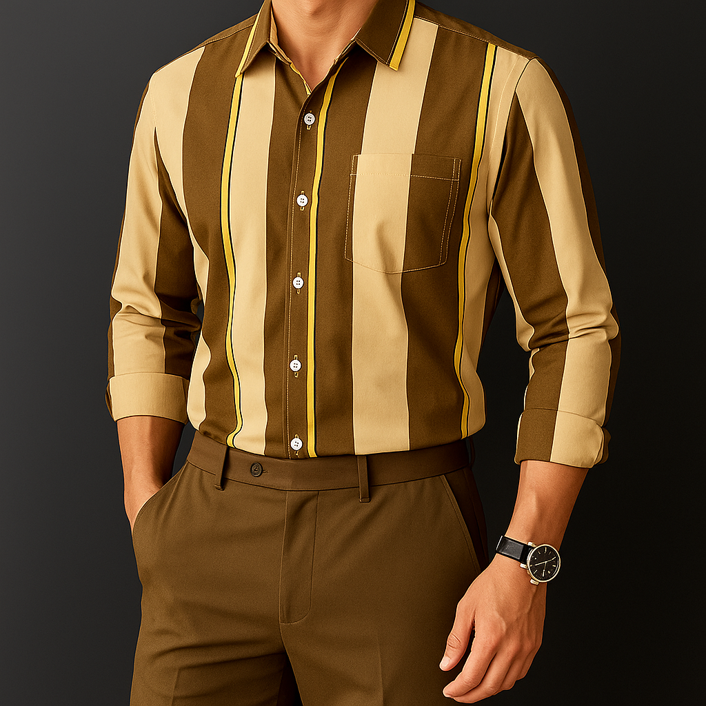 Nathan | Men Stylish Striped Casual Shirt