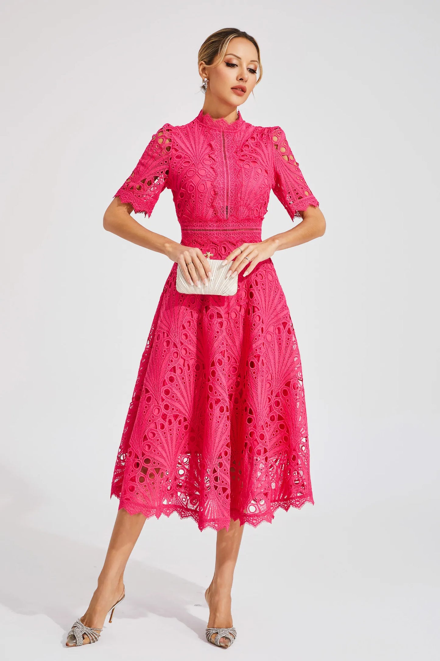 Grace | Women’s Chic Lace Midi Dress