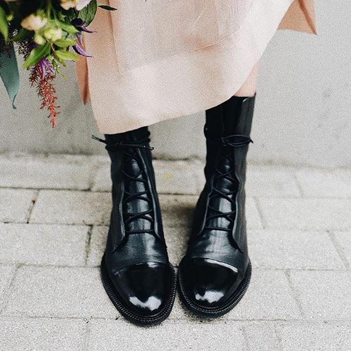 Isabelle | Women Lace-Up Block Heel Boots