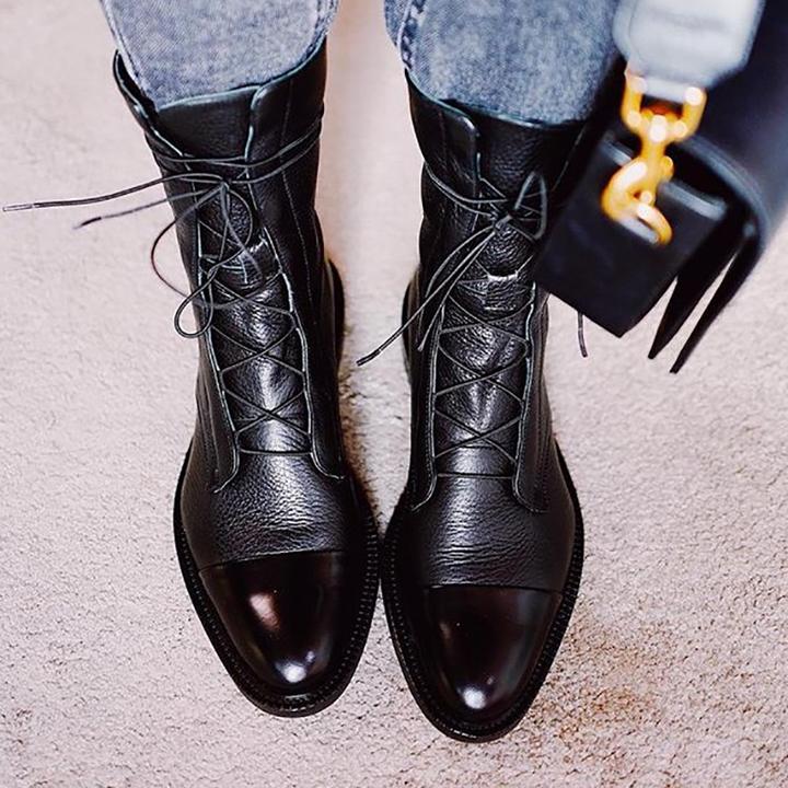 Isabelle | Women Lace-Up Block Heel Boots