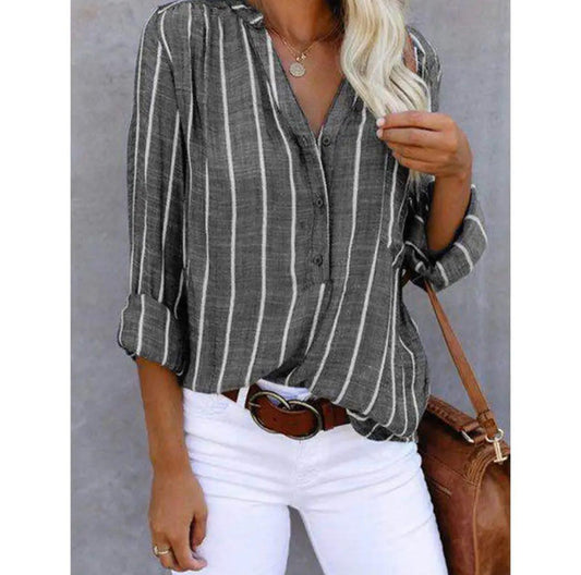 Ashley | Women Summer Striped Casual Blouse
