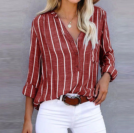 Ashley | Women Summer Striped Casual Blouse