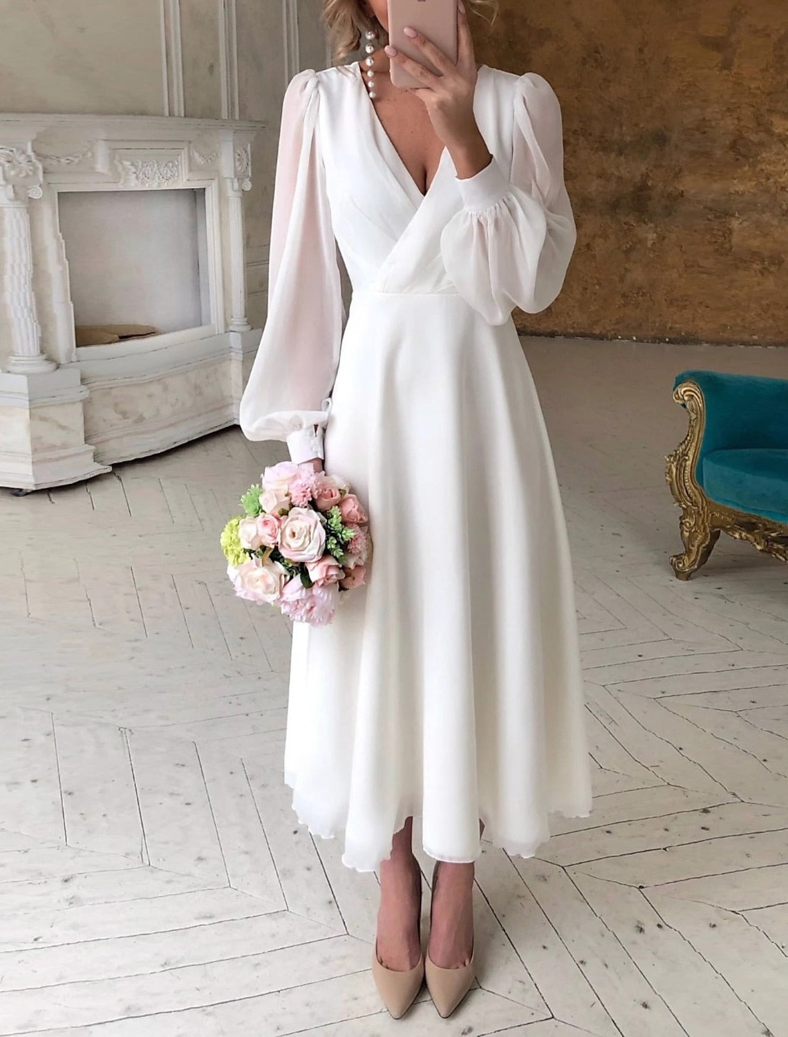 Bethany | Women Wedding Guest Long Sleeve Dress