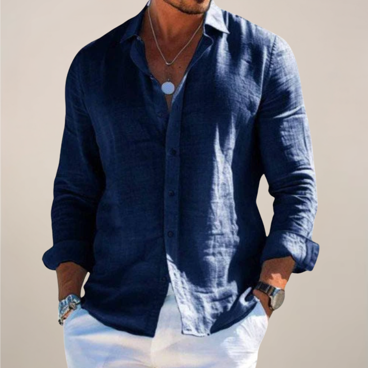 Benjamin | Men’s Casual Long Sleeve Button Up Shirt