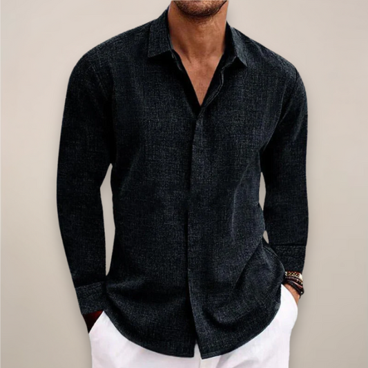 Daniel | Men’s Linen Long Sleeve Button-Up Shirt