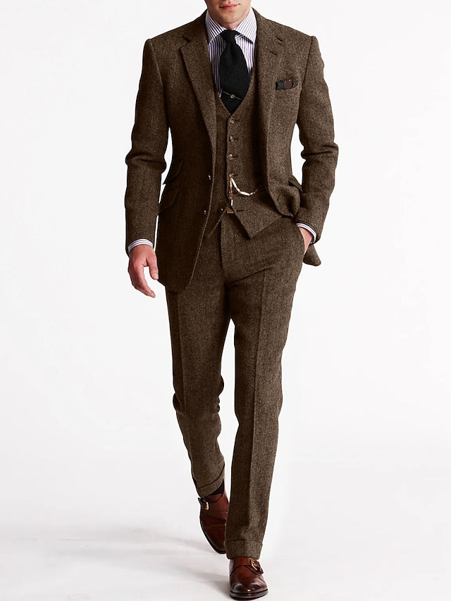 Theo | Men’s Winter Three Piece Tailored Suit Set