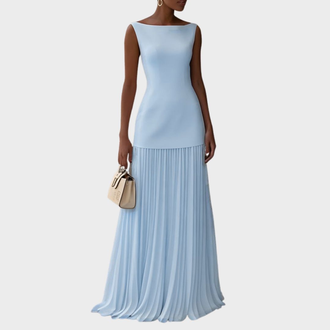 Georgia | Women Sleeveless Pleated Maxi Dress