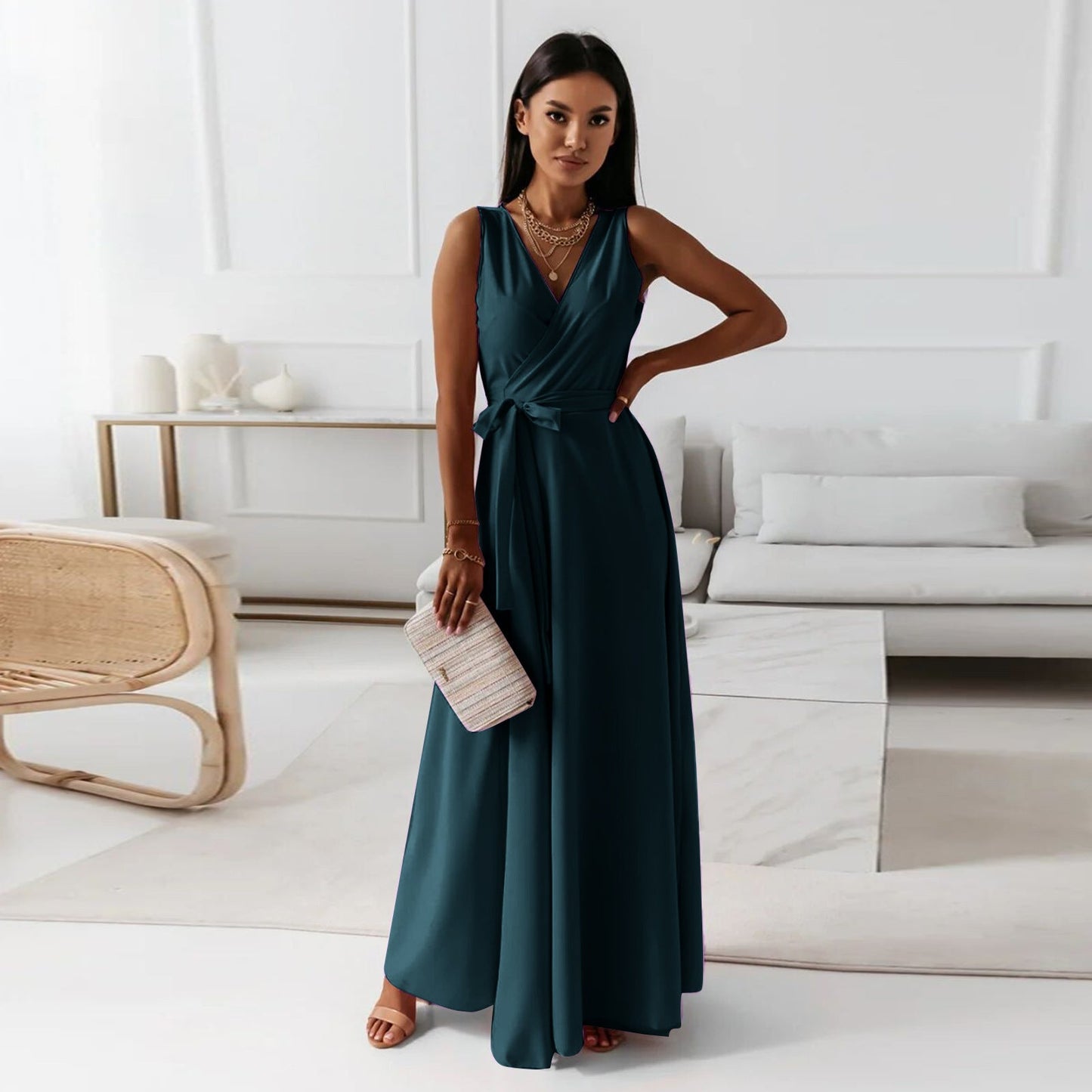 Jessica | Women Wedding Guest Wrap Maxi Dress