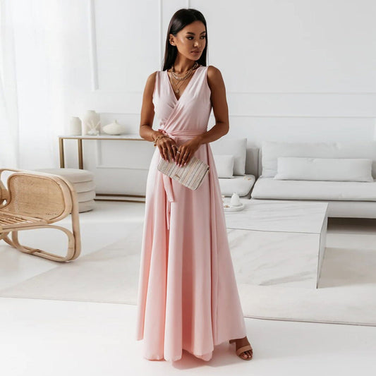 Emily | Women Wedding Guest Elegant Wrap Maxi Dress
