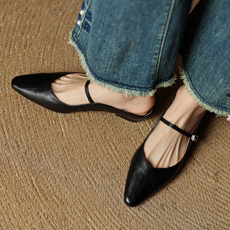 Chloe | Women Genuine Leather Slip-On Mules