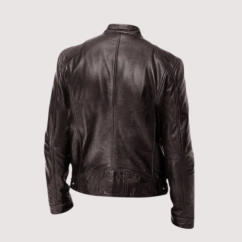 Adam | Men Classic Zip-Up Moto Jacket