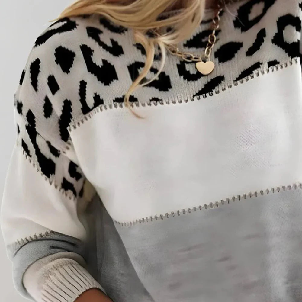 Emily | Women Leopard Print Casual Sweater
