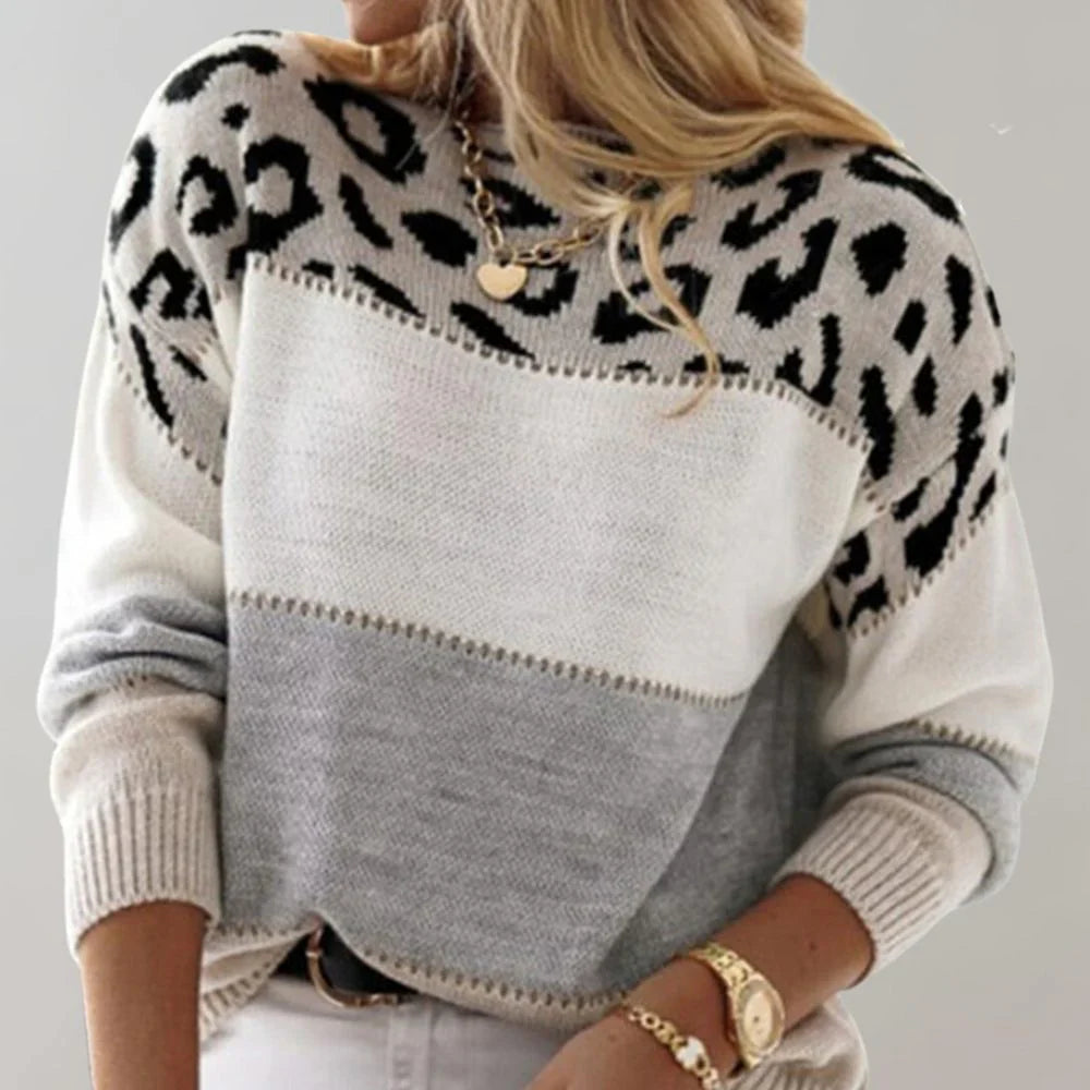 Emily | Women Leopard Print Casual Sweater