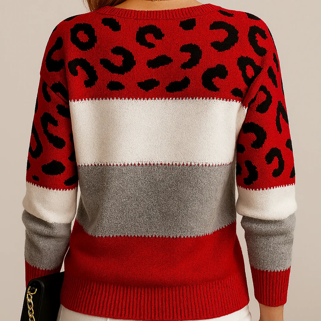 Emily | Women Leopard Print Casual Sweater