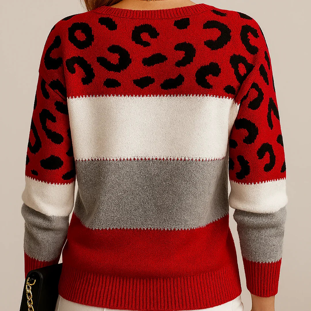 Emily | Women Leopard Print Casual Sweater