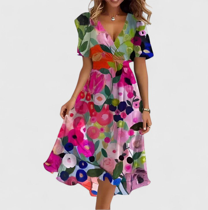 Stella | Women Elegant Floral Mini Dress