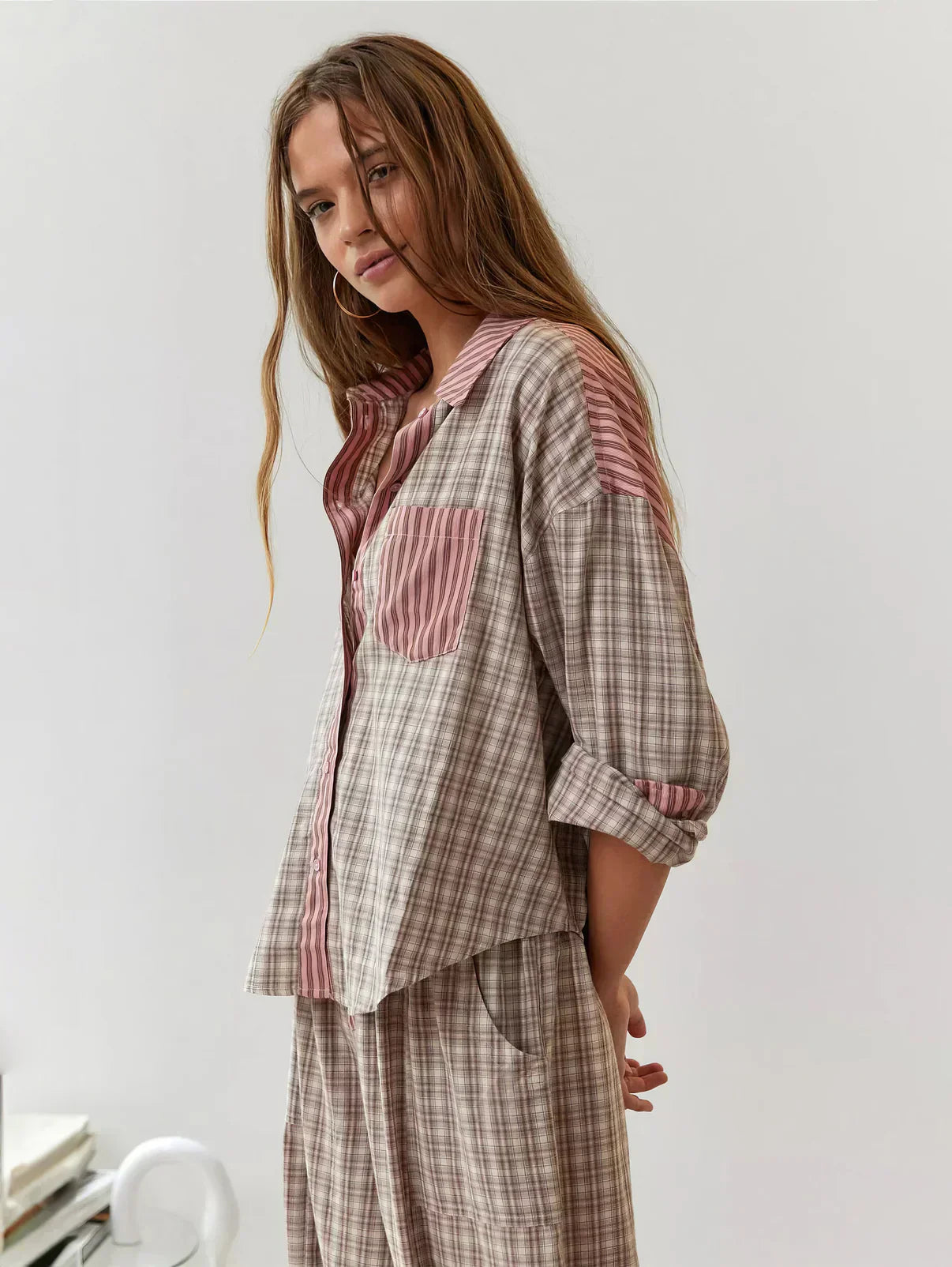 Faye | Women Spring Plaid Two Piece Set