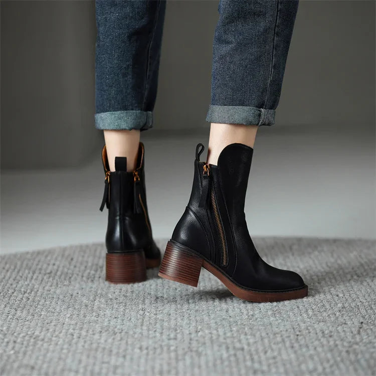 Ivy | Women Streamlined Side-Zip Ankle Boots