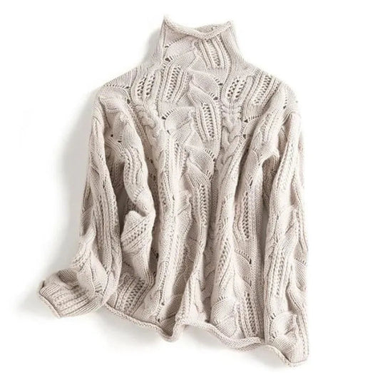 Lucy | Women Cable Knit Turtleneck Sweater