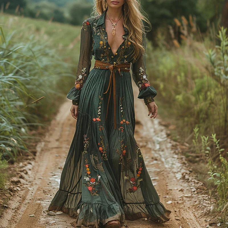 Elizabeth | Women Romantic Boho Maxi Dress