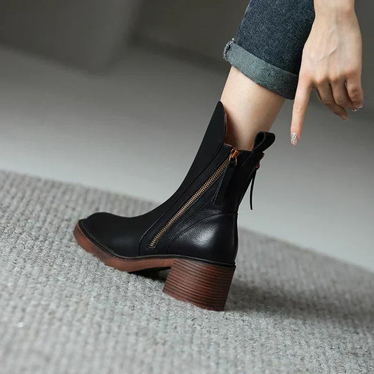 Ivy | Women Streamlined Side-Zip Ankle Boots