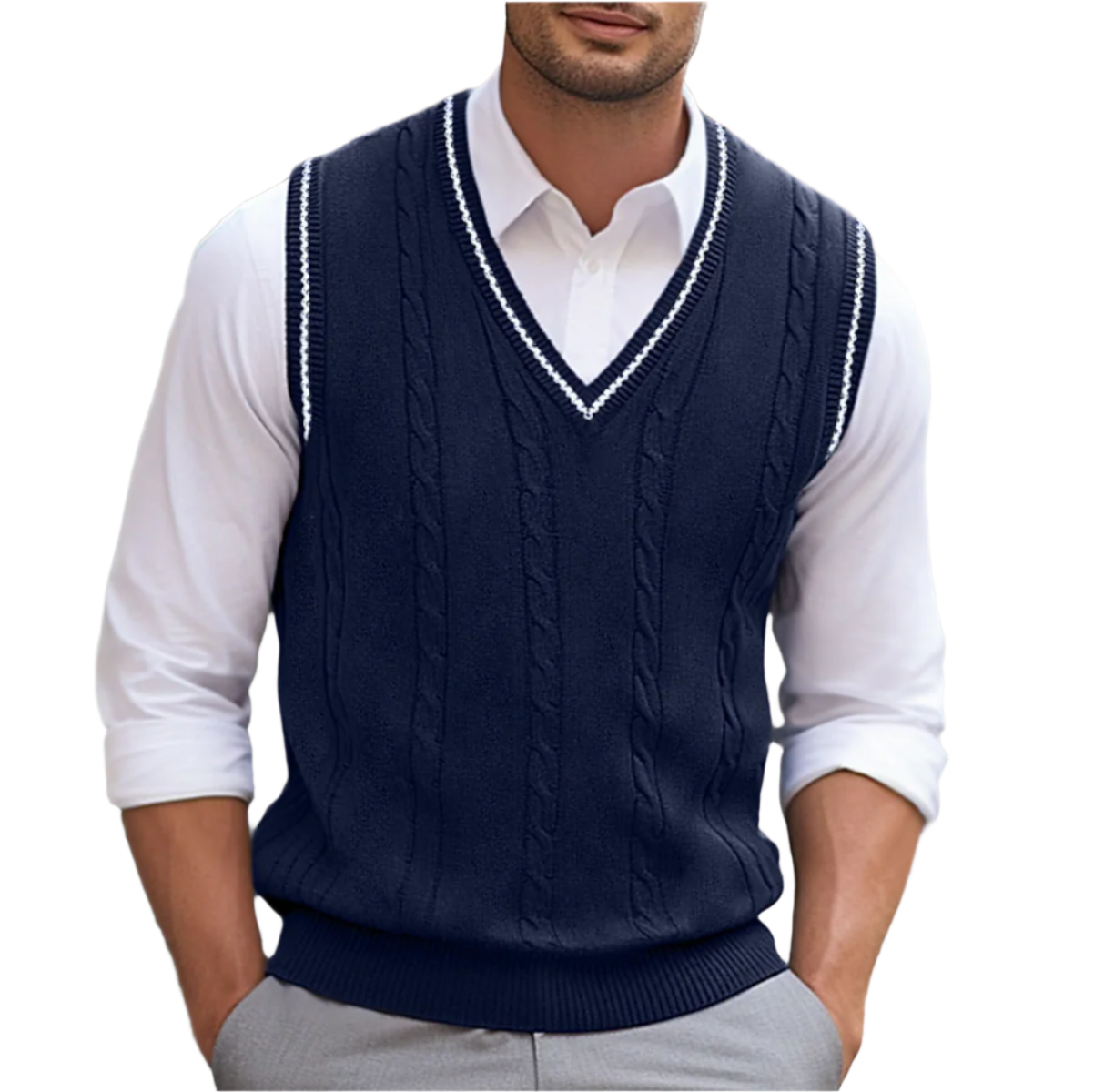 Martin | Men V Neck Sleeveless Sweater Vest