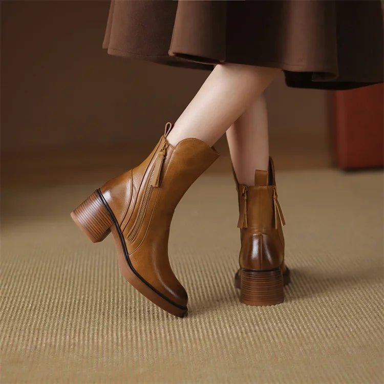 Ivy | Women Streamlined Side-Zip Ankle Boots