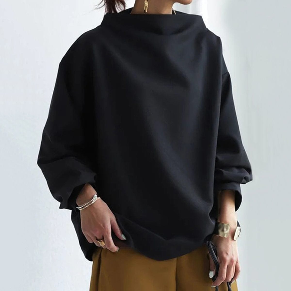 Abigail  | Women High-Neck Long Sleeve Top